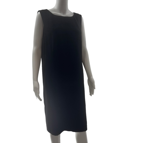 Simple Black Classic Sheath Dress 16 Talbots - Picture 1 of 5